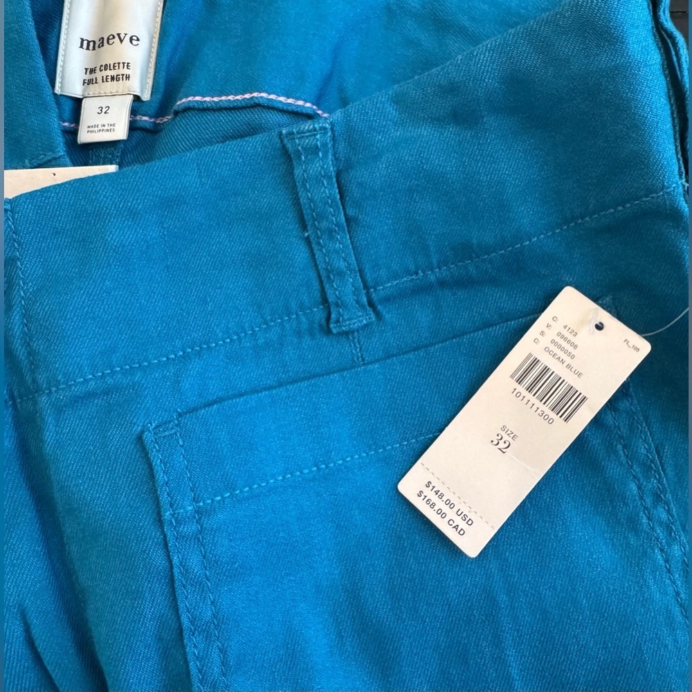 NWT Size 32 -The Colette Linen blend Full Length Wide Leg Pants (NWT US$ 148) - Picture 6 of 16